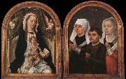 Diptych with the Virgin and Child and Three Donors